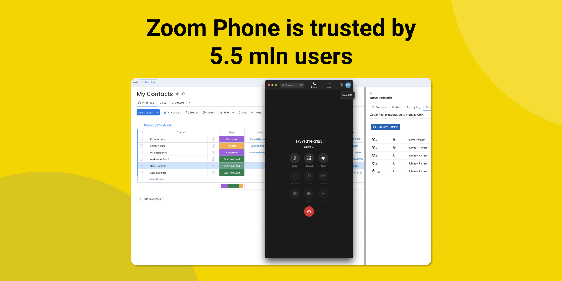 Zoom Phone for monday.com CRM Integration